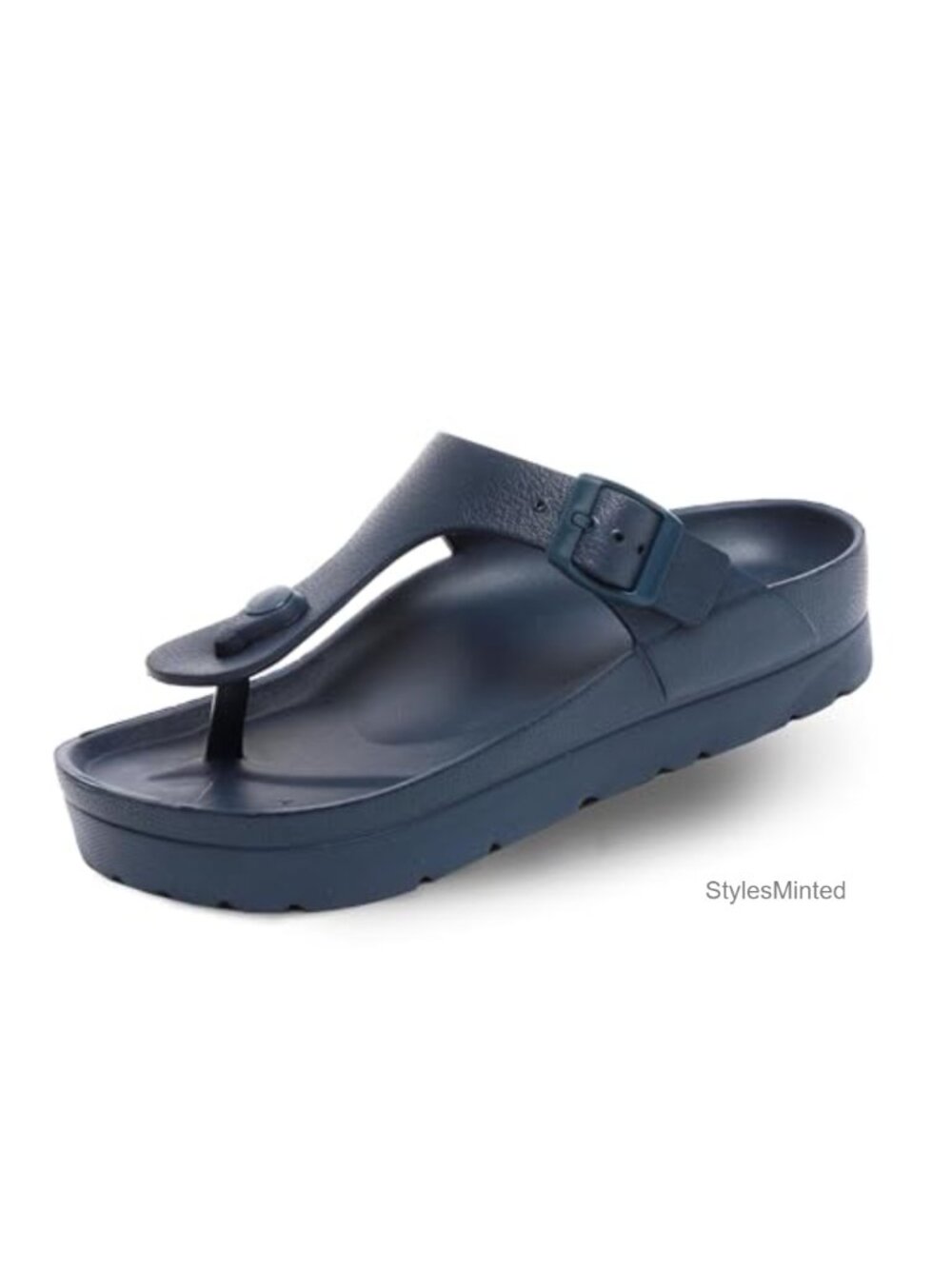 Women's Platform Flip Flop Sandals with Arch Support, Adjustable Buckle, EVA